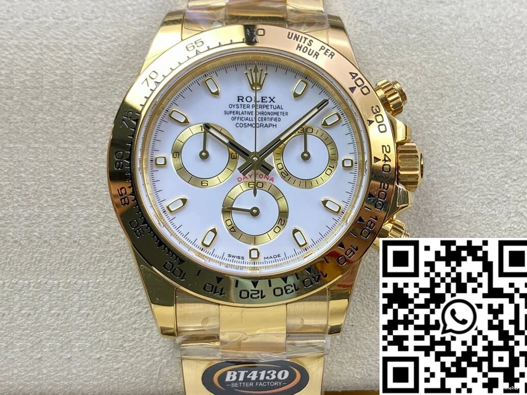 BT Rolex Dial Factory Yellow White M116508-0001 Daytona Gold 0407